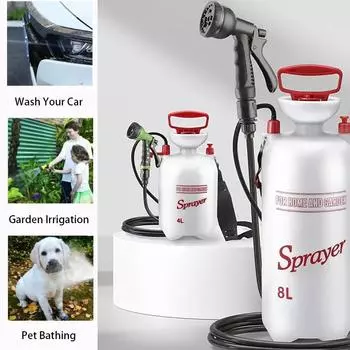 5/8л пистолет для мойки автомобиля, многофункциональный ручной пневматический распылитель для орошения, дезинфекции, портативный походный душ