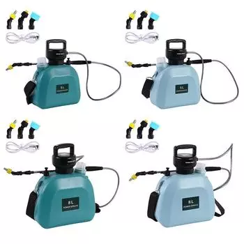 - 5/8L Power Watering Can with Shoulder Strap 2000mAh Garden Irrigation Sprinkle 8L 2000mAh зелёный