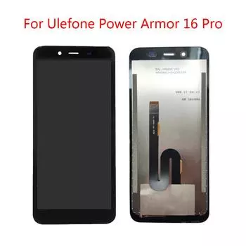 5,93-дюймовый ЖК-экран для Ulefone Power Armor 16 Pro, сменный ЖК-дисплей с сенсорным экраном и дигитайзером в сборе чёрный