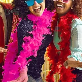 5.9 футов перьевые боа искусственные пушистые боа украшения красочные женские нарядные костюмы аксессуары для вечеринки концерта танцев свадьбы белый