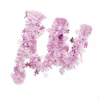 5,9-футовая рождественская гирлянда для праздничного украшения, подходит для использования в помещении и на открытом воздухе розовый