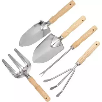 5-элементный инструмент из нержавеющей стали, лопата для садового инструмента, грабли, набор лопат, лопата для овощей в горшках, садовые инструменты для посадки на открытом воздухе, бытовые садовые инструменты