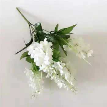 5 Artificial Heads Hyacinth Fake Silk Flowers Bouquet Wedding Home Party Decor White
