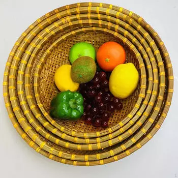 5 бамбуковых корзин для хранения, организация деревенского пикника для ежедневного питания