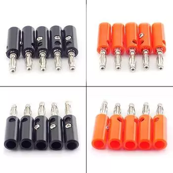 5 черных 5 красных винтов для аудиодинамиков 4 мм, никелированные железные пластиковые заглушки типа «банан», разъемы «сделай сам»