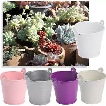 5-цветный мини-горшок для цветов с ручкой, мини-контейнер для конфет, печенья, бисквита для детей, контейнер для детского сада