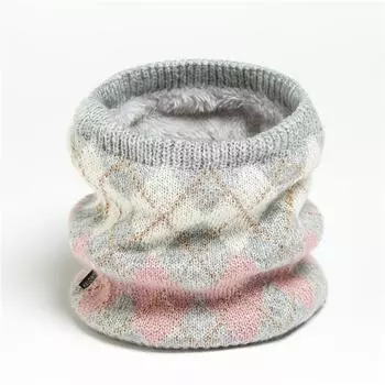 5-цветный золотой проволочный ромбовидный шарф с высоким воротником, с цветовым соответствием и универсальной бархатной вязаной пряжей для шарфа как для мужчин, так и для женщин One Size