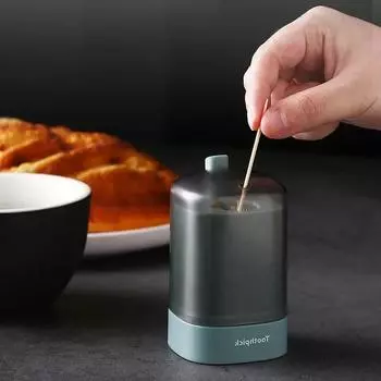 5 цветов, домашний креативный автоматический всплывающий диспенсер для зубочисток, домашняя гостиная, столовая, коробки для хранения зубочисток, держатель зелёный