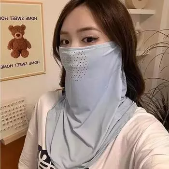 5 цветов ледяная шелковая маска УФ-защита открытый чехол для шеи спортивный солнцезащитный нагрудник для лица крышка для шеи солнцезащитный крем шарф для лица 1PCS розовый