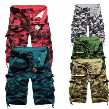 5 цветов, летние уличные модные стильные шорты с несколькими карманами, мужские свободные повседневные шорты-карго с 5 точками 29 армия зеленый