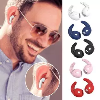 5 цветов/набор для Airpods 4 Мягкий силиконовый защитный чехол-крючок для держателя наушников Air L2V5 5 colors-5 set