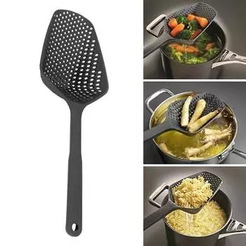 5 цветов, новая мода, черный большой совок, дуршлаг, термостойкое ситечко для макарон, кухонные аксессуары чёрный