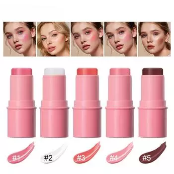 5 цветов пудры с водным блеском и румянами-стиками, которые естественным образом осветляют силуэт и создают идеальный макияж