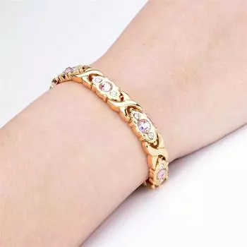 5 цветов Съемный Магнитный Браслет Кристалл Браслет Мода Ювелирный Подарок Мужчины Сплав Нежный Энергетический Браслет чёрный