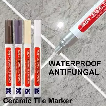 5 цветов водонепроницаемый маркер для плитки, маркер для затирки швов на стенах, инструменты для ремонта швов, керамической краски и щелей на кухне и в ванной 1PC белый