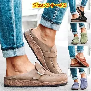 5 цветов женские тапочки кожаные туфли на танкетке женские тапочки на платформе сандалии пляжная обувь женские тапочки на платформе повседневные удобные шлепанцы 35 чёрный