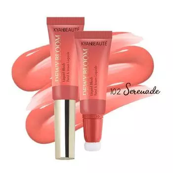 5 цветов, жидкие румяна для лица, тени для век, щеки, макияж с подушечкой-аппликатором, легкий, мягкий Maquiagem, водостойкий, гладкий, милый 104 Cheery