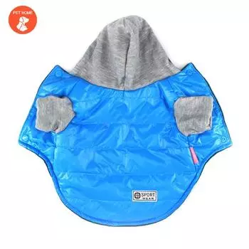 5 цветов, зимняя куртка для собак, утепленная теплая одежда для собак с капюшоном, зимнее пальто для собак, размер 8-18 8 фиолетовый