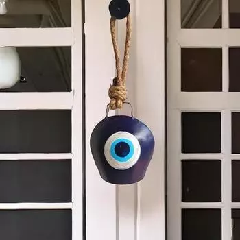 5 дюймов Синий Колокольчик от сглаза, Подвесной для удачи, процветания - для дома, офиса, в подарок НАБОР ИЗ 2 шт. как