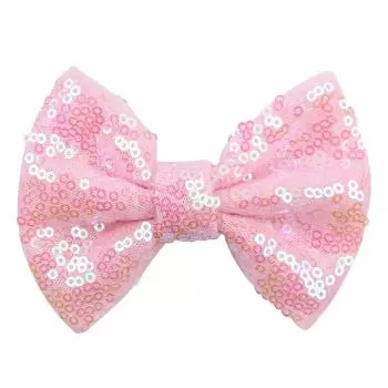 5 дюймов Вышитые Блестками Банты для Волос с Зажимами-Аллигаторами Детские Девочки Большие Банты Заколки Блестящие Заколки Аксессуары для Волос without clip