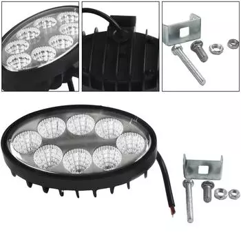 5-дюймовая 24 Вт автомобильная светодиодная рабочая фара овальная противотуманная фара для грузовика, внедорожного трактора, прожекторы, водонепроницаемые фары 14*8,6*5,7 см CHINA