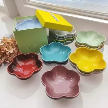 5-дюймовая цветочная чаша маленькая глубокая тарелка однотонная керамическая чаша маленькие ингредиенты соус для макания холодные блюда маленькая тарелка маленькая тарелка 5