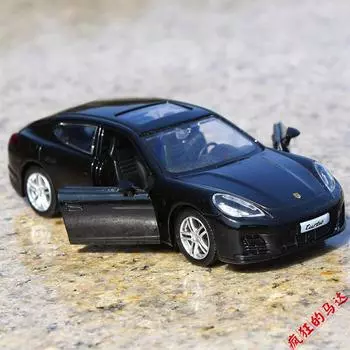 5-дюймовая имитация изысканных литейных и игрушечных машин Porsche Panamera Turbo Limousine RMZ city 1:Модель из 36 сплавов с откатным механизмом