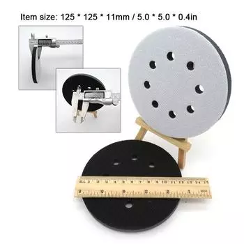 5-дюймовая мягкая губчатая прокладка с 8 отверстиями для шлифовальных подушечек, подушка для шлифовальных дисков, неровная поверхность