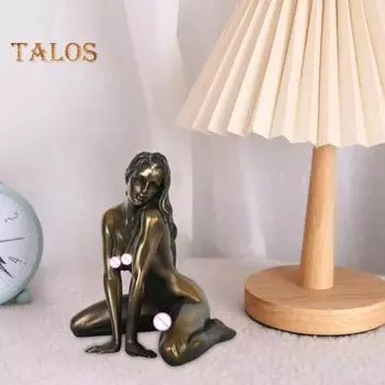 5-дюймовая сексуальная женская статуэтка из смолы, обнаженная женская фигура, настольная скульптура девушки для прикроватного столика, каминной полки, любителей искусства и коллекционеров бронзовый