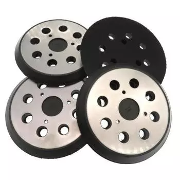 5-дюймовая сменная шлифовальная подушечка с 8 отверстиями и 3 гвоздями для электрической орбитальной шлифовальной машины Makita чёрный