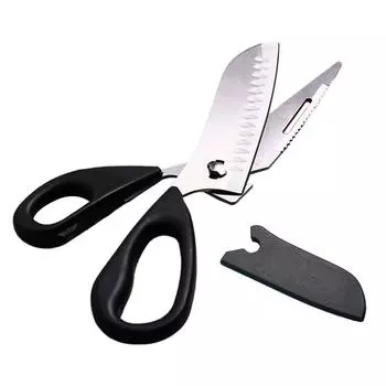 5-дюймовые многофункциональные ножницы из нержавеющей стали Ножницы для разделки мяса Кухонные ножницы Шредер Съемный кухонный нож Ручной инструмент