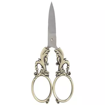5-дюймовые ножницы для вышивания с наконечником из нержавеющей стали, многофункциональные портативные винтажные ножницы для ручной работы бронзовый