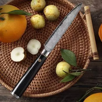 5-дюймовые универсальные ножи из дамасской стали, нож для нарезки овощей, кухонный нож шеф-повара, резак для фруктов