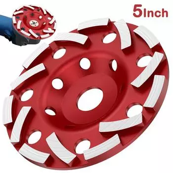5-дюймовый алмазный шлифовальный диск, высококачественный стойкий алмазный шлифовальный круг, абразивы для бетона, металлообработки, режущего лезвия пилы 1Pcs красный