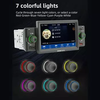 5-дюймовый автомобильный стерео MP5-плеер с одним Din BT FM-радиоприемник чёрный