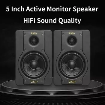 5-дюймовый динамик Hi-Fi, деревянный динамик, активный двойной функциональный мониторинг, книжная полка, объемный домашний кинотеатр, высококачественный динамик чёрный