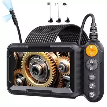 5-дюймовый IPS экран промышленная эндоскопическая камера HD1080P с двумя объективами автомобильный инспекционный бороскоп полужесткий для дренажных труб гаджеты инструмент 1M