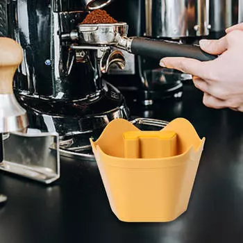 5-дюймовый контейнер для кофейной гущи, большой контейнер для отходов эспрессо, контейнер для бариста, жёлтый