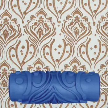 5-дюймовый малярный валик с тиснением и цветочным узором, № 16