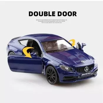 5-дюймовый металлический автомобиль-симулятор, изысканная литая игрушечная машинка Mercedes Benz C63s AMG Coupe RMZ City 1:36 моделей из сплава, подарки для детей