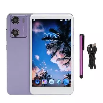 5-дюймовый MP4-плеер с HD-шумоподавлением, разрешением 1920 X 1080, сенсорным экраном IPS, 8-мегапиксельной камерой и FM-радио фиолетовый