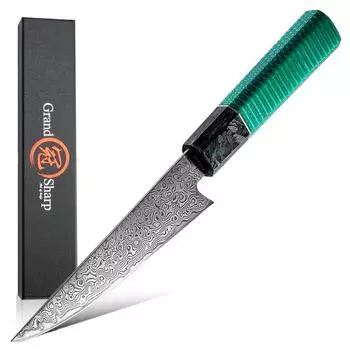 5-дюймовый универсальный нож из дамасской стали, японский VG10, кухонные ножи для чистки фруктов, ножи для резки мяса 5 Inch