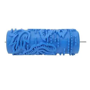 5-дюймовый валик для рисования с узором, декоративный текстурный художественный валик, настенные инструменты, мягкий тисненый текстурированный резиновый валик