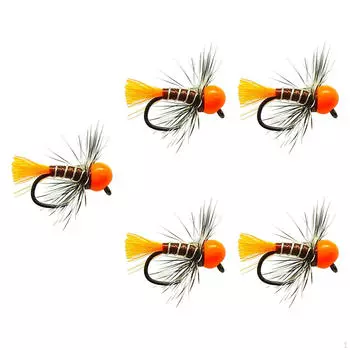 5 единиц JIG из вольфрама для ловли нахлыстом, ловли форели на нимфу оранжевый