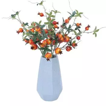 5 фруктовых имитаций гранатовых ветвей, искусственные фрукты, украшение для дома, цветочная композиция, искусственные цветы, искусственные цветы, реквизит для съемки красный