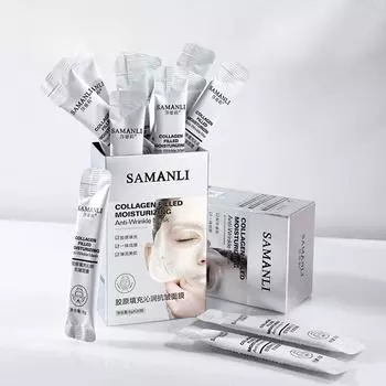 5 г*20 шт. Коллагеновая маска против морщин, подтягивает и подтягивает кожу, отбеливает, увлажняет и уменьшает морщины белый