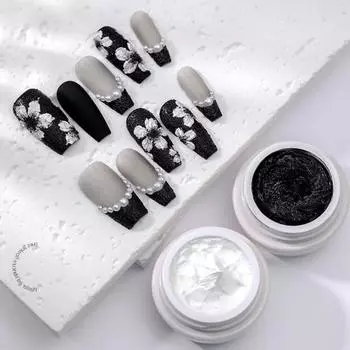 5 г модный маникюрный гипсовый клей красивый мини-дизайн ногтей белый