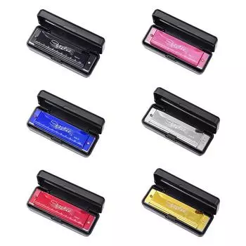 5# Гармоника Музыкальный Инструмент Игрушки Губная Гармошка Легкое Обучение Взрослые Дети Gif чёрный