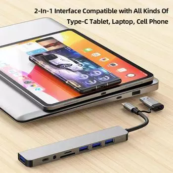 5 Гбит/с USB 3.0 HUB USB C HUB USB C док-станция высокоскоростная передача OTG адаптер разветвитель TYPE-C HUB для ноутбука Macbook