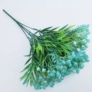 5 Голов и 20 сеток Архат Трава Имитация Пластиковый Искусственный Цветок На Открытом Воздухе Свадебное Ландшафтное Оформление Композиция Декоративный Цветок Зеленое Растение Свадьба